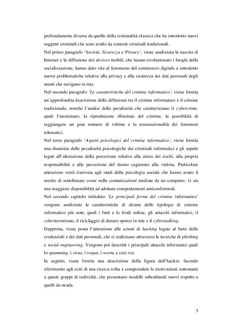 Anteprima della tesi: La criminalità informatica, Pagina 3