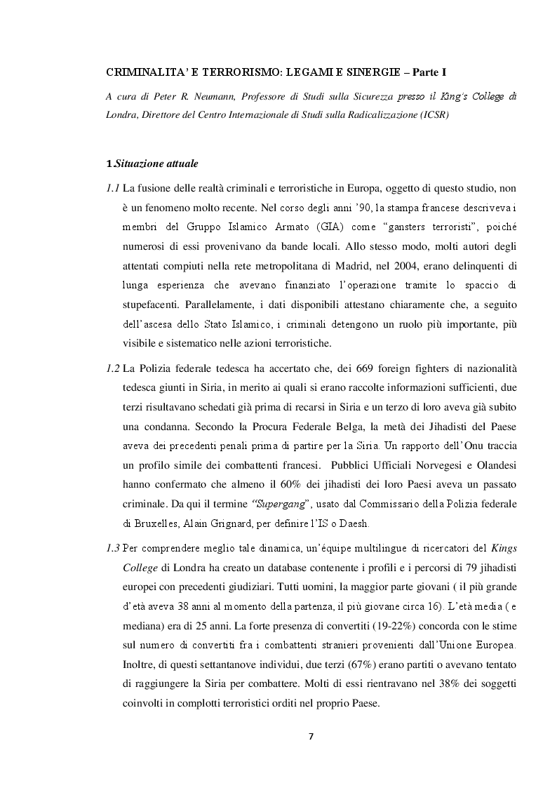 Anteprima della tesi: Isis e terrorismo jihadista in Europa, analogie con il modello operativo del crimine organizzato di matrice camorrista: un parallelismo interpretativo, Pagina 4
