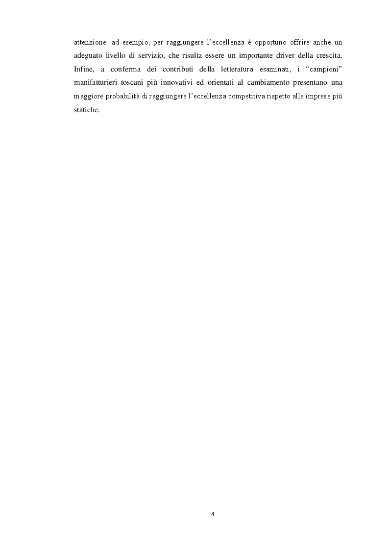 Anteprima della tesi: I drivers della performance d’impresa: un’analisi sui “campioni” toscani, Pagina 5