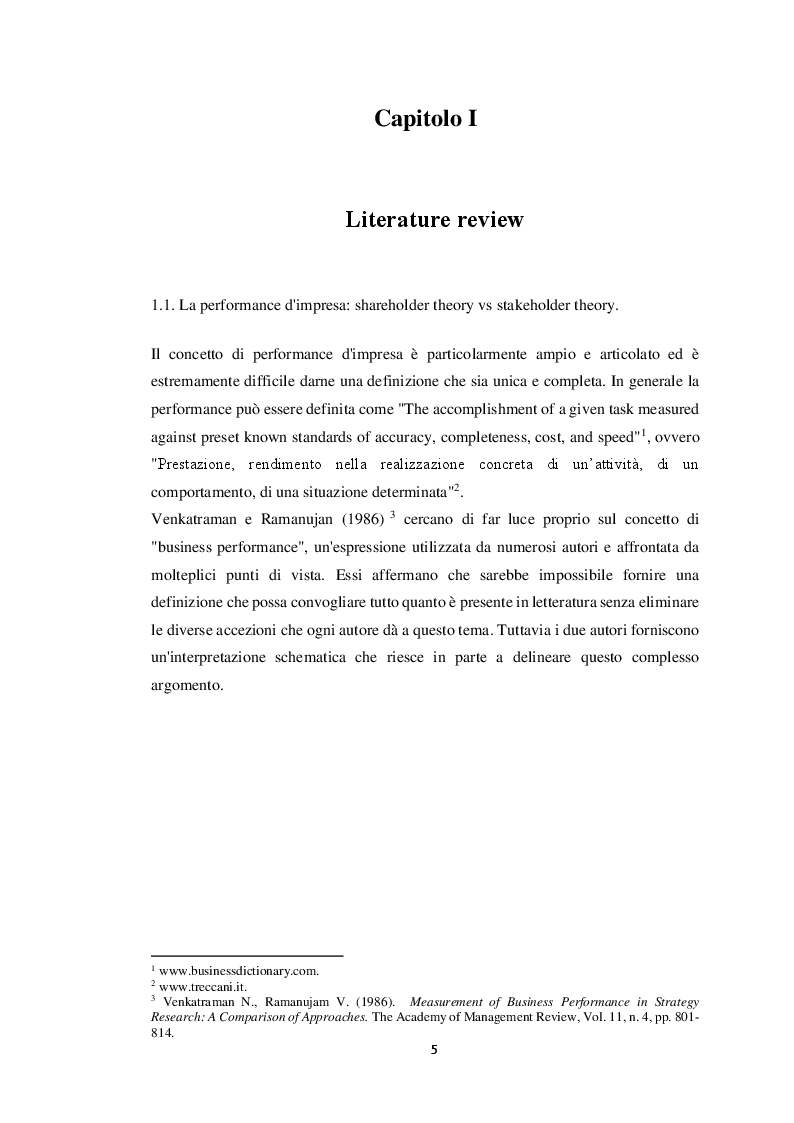 Anteprima della tesi: I drivers della performance d’impresa: un’analisi sui “campioni” toscani, Pagina 6