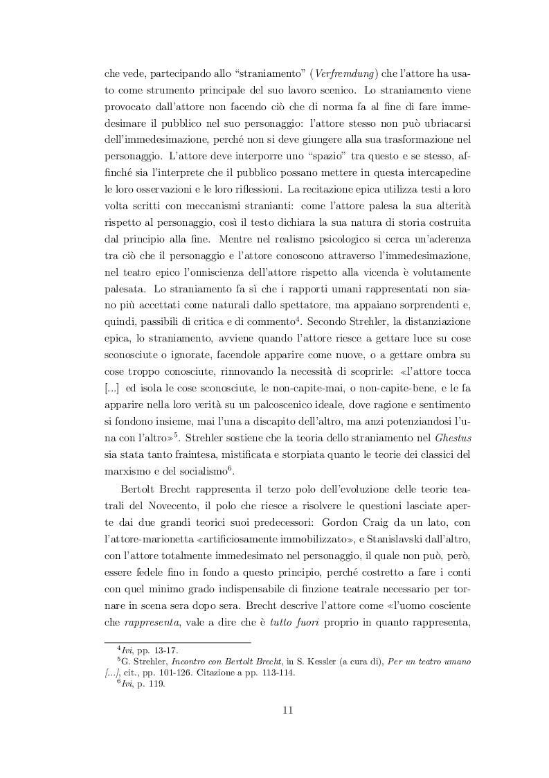 Anteprima della tesi: Giorgio Strehler e la prima italiana dell'Opera da tre soldi di Bertolt Brecht, Pagina 4
