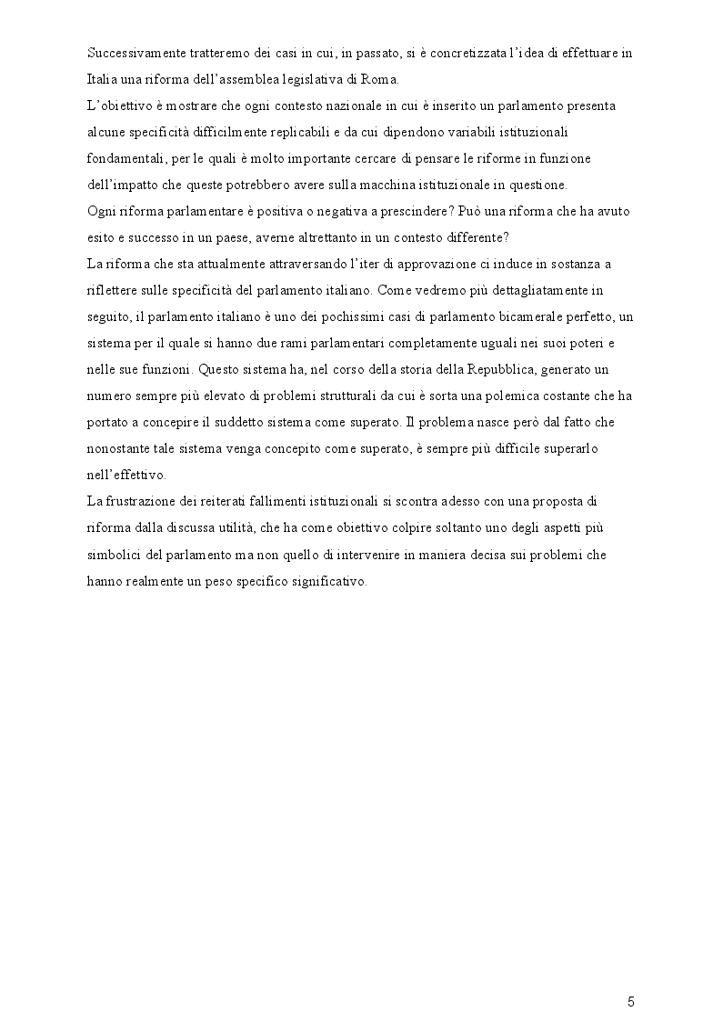 Anteprima della tesi: La riduzione del numero dei parlamentari in Italia, Pagina 4