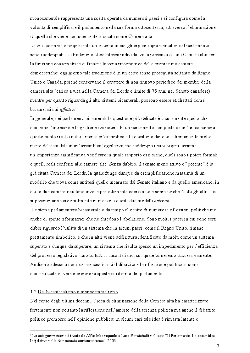 Anteprima della tesi: La riduzione del numero dei parlamentari in Italia, Pagina 6