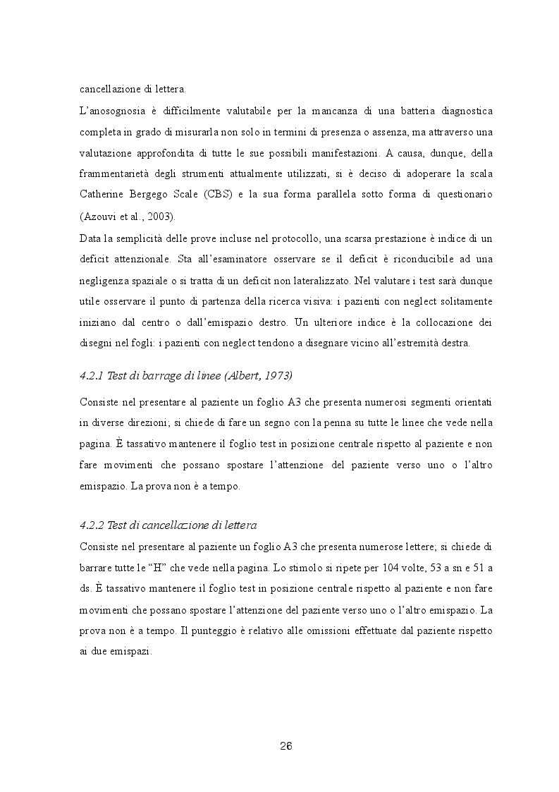 Anteprima della tesi: Lasciare tutto a metà. Valutazione logopedica e di terapia occupazionale del neglect: metodiche a confronto, Pagina 5