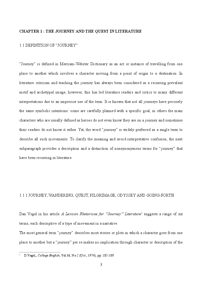 Anteprima della tesi: The Journey as a Metaphysical Quest leading to the Creation of a Multiple Identity, Pagina 4