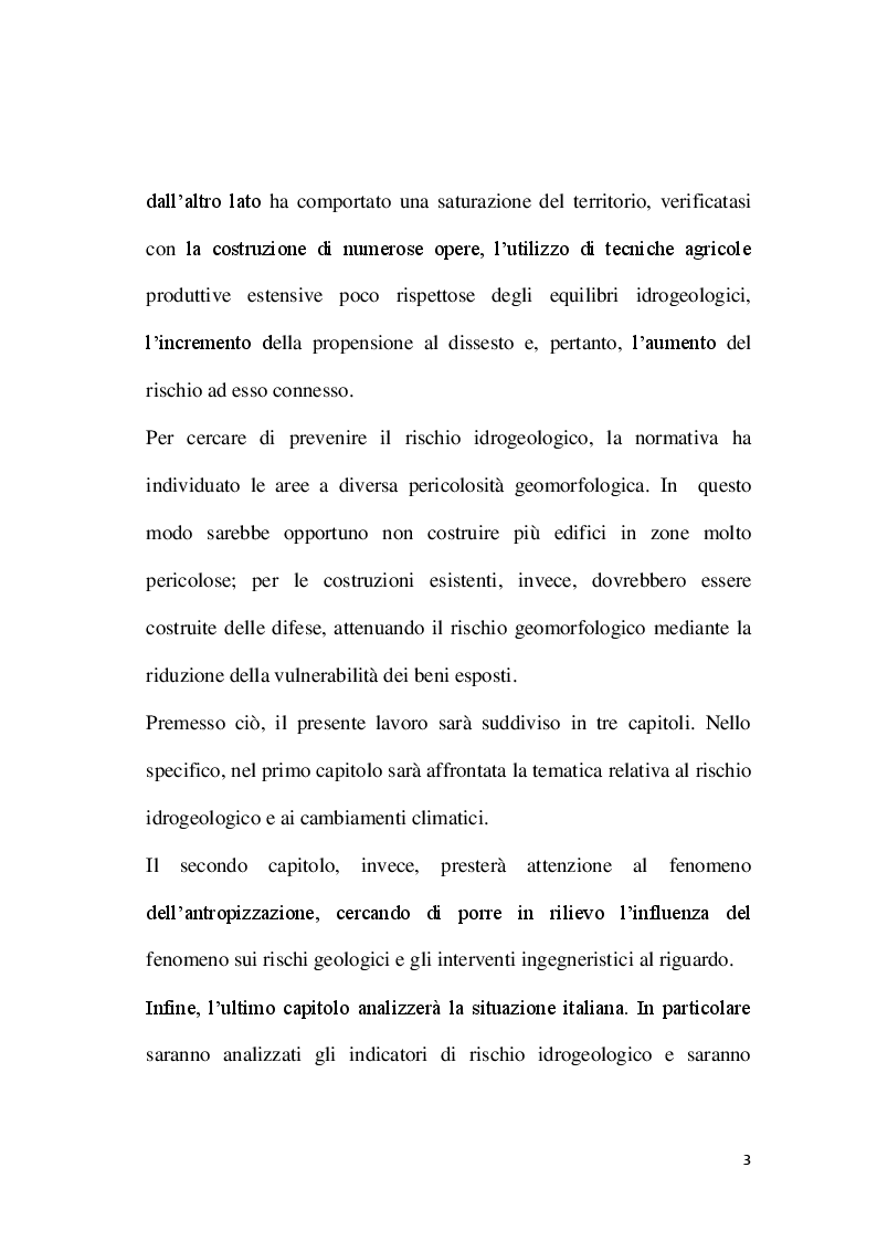 Anteprima della tesi: Rischio idrogeologico e cambiamenti climatici: l'azione antropica sull'ambiente, Pagina 4