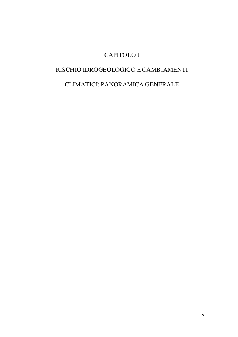 Anteprima della tesi: Rischio idrogeologico e cambiamenti climatici: l'azione antropica sull'ambiente, Pagina 6