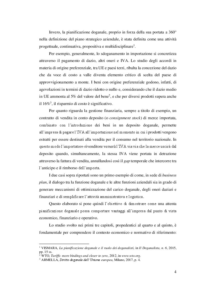 Anteprima della tesi: La pianificazione doganale nell'import-export. Case study: Noberasco S.p.A., Pagina 4