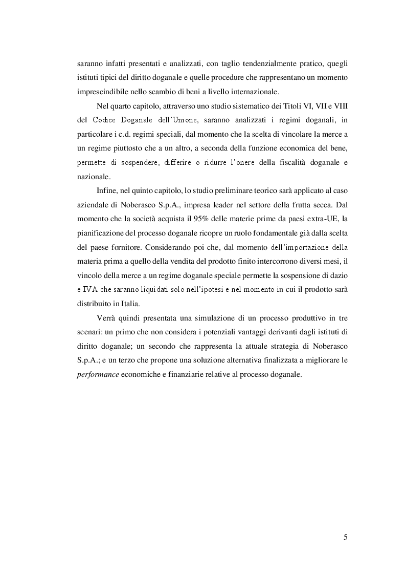 Anteprima della tesi: La pianificazione doganale nell'import-export. Case study: Noberasco S.p.A., Pagina 5