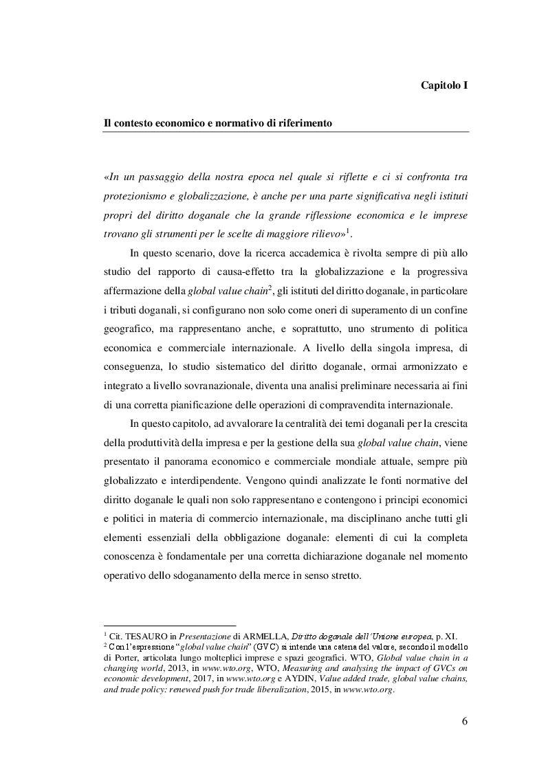 Anteprima della tesi: La pianificazione doganale nell'import-export. Case study: Noberasco S.p.A., Pagina 6