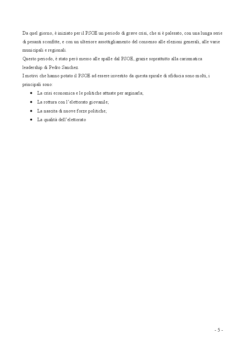 Anteprima della tesi: Analisi comparata tra il Partido Socialista Obrero Español (PSOE) ed il Sozialdemokratische Partei Deutschlands (SPD), Pagina 4