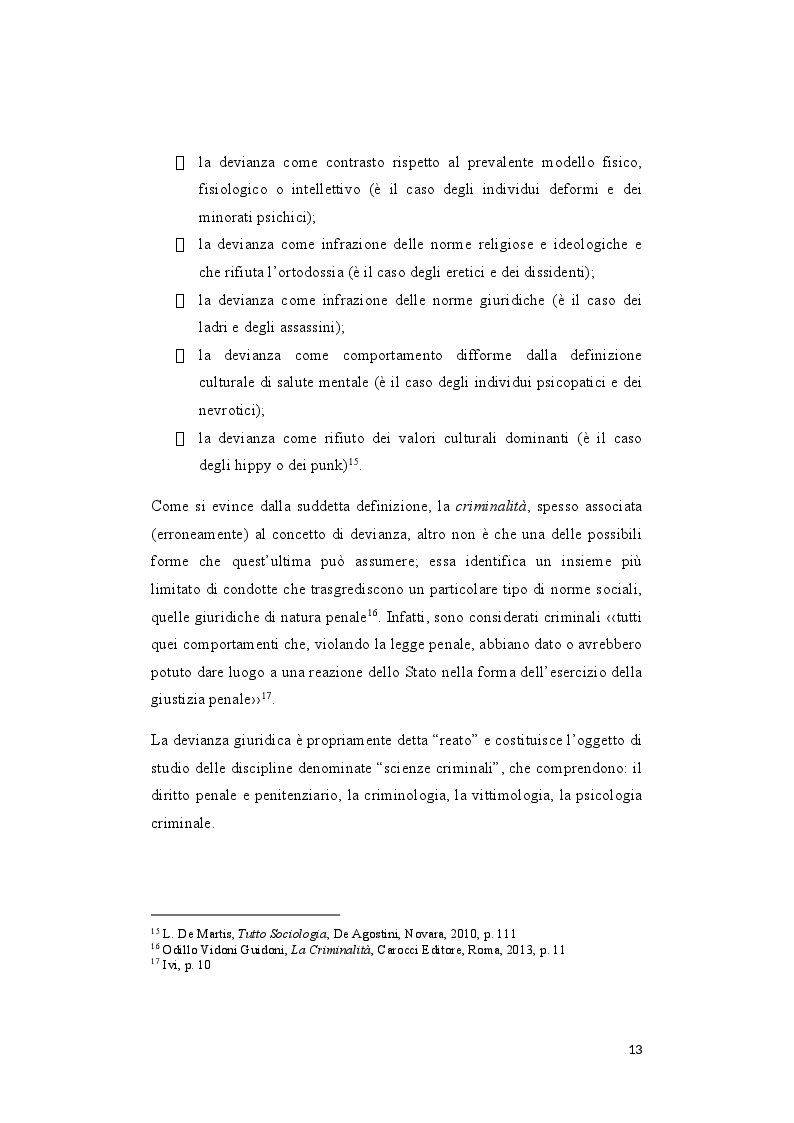 Anteprima della tesi: Da Lombroso alla Criminologia Critica: uno studio sulle teorie sociologiche della devianza, Pagina 5
