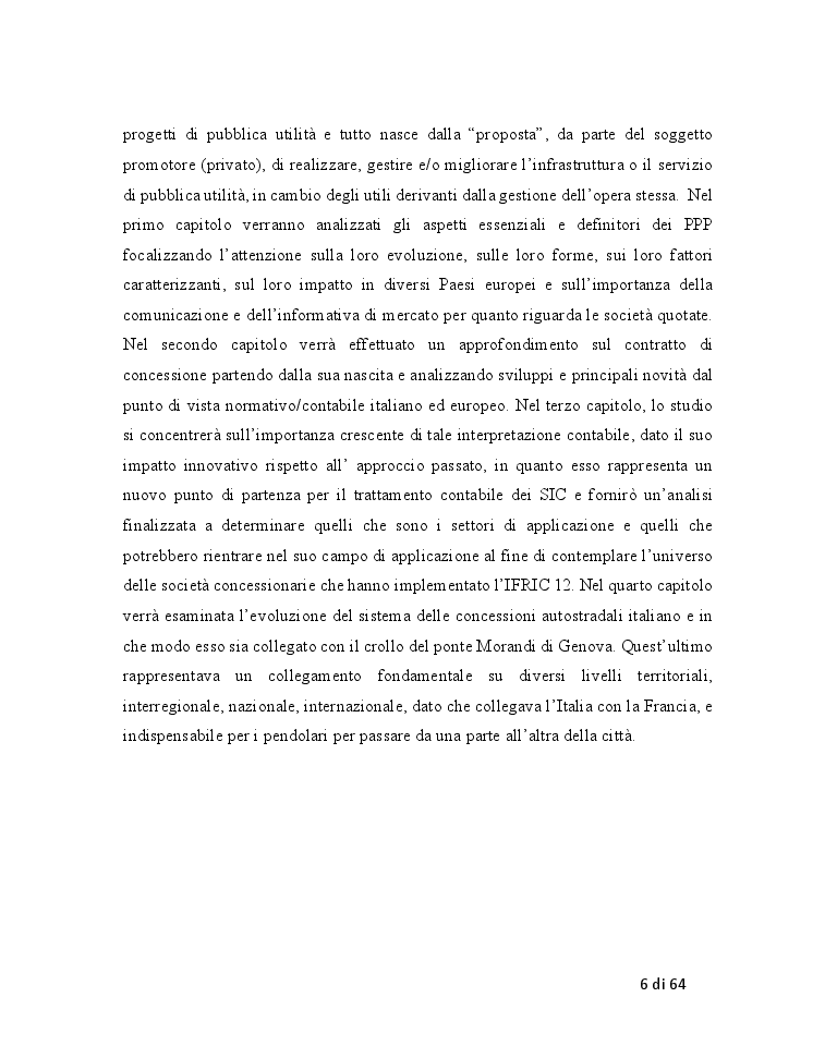 Anteprima della tesi: Il Trattamento contabile delle Concessioni e degli Accordi dei Servizi in Concessione nelle società quotate, Pagina 3