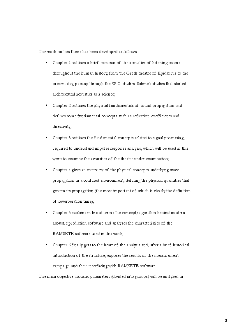 Anteprima della tesi: Acoustic analysis and experimental characterization of a confined environment: S. Chiara church theatre in Rome, Pagina 3