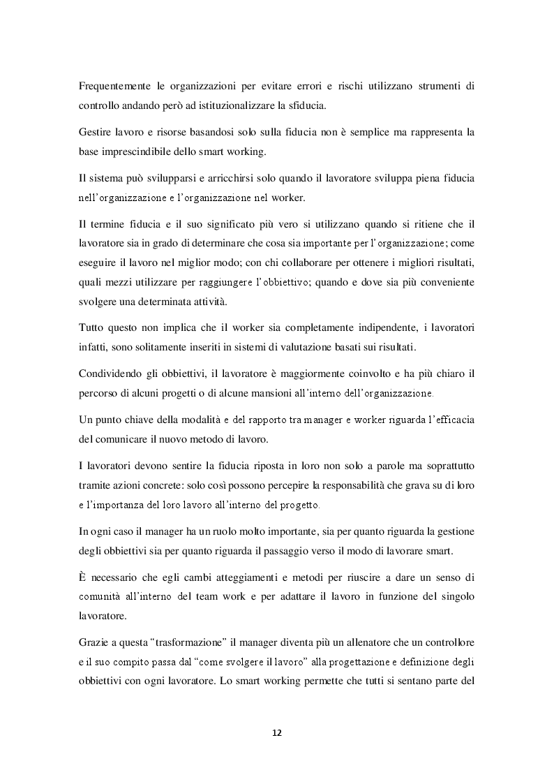 Anteprima della tesi: Una nuova modalità di organizzazione del lavoro: lo Smart Working, Pagina 3