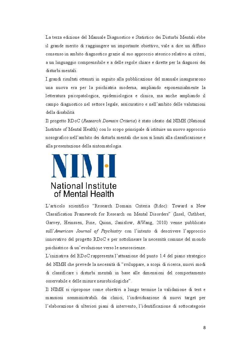Anteprima della tesi: Analisi della letteratura relativa al Disturbo dello Spettro dell'Autismo secondo la prospettiva RDoC, Pagina 4
