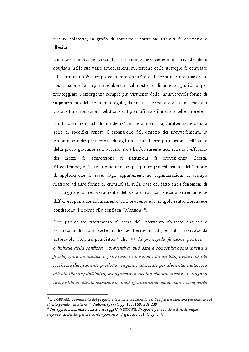 Anteprima della tesi: La gestione dei beni confiscati alla criminalità organizzata, Pagina 6