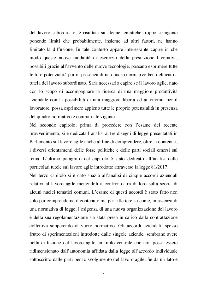 Anteprima della tesi: Nuove modalità di lavoro: dal telelavoro al lavoro agile, Pagina 4