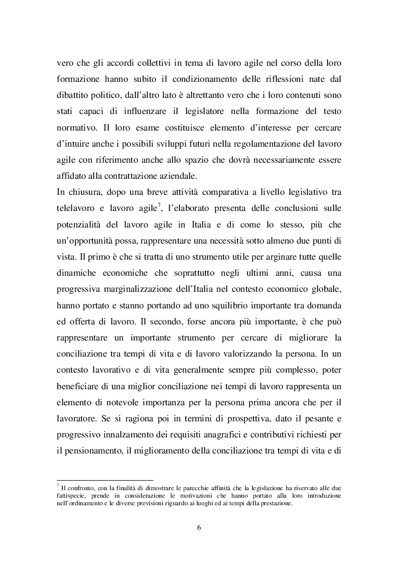Anteprima della tesi: Nuove modalità di lavoro: dal telelavoro al lavoro agile, Pagina 5