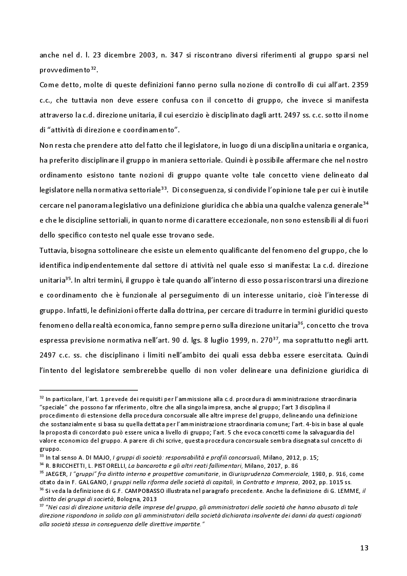 Anteprima della tesi: Gruppi societari e crisi d'impresa: profili penali, Pagina 4