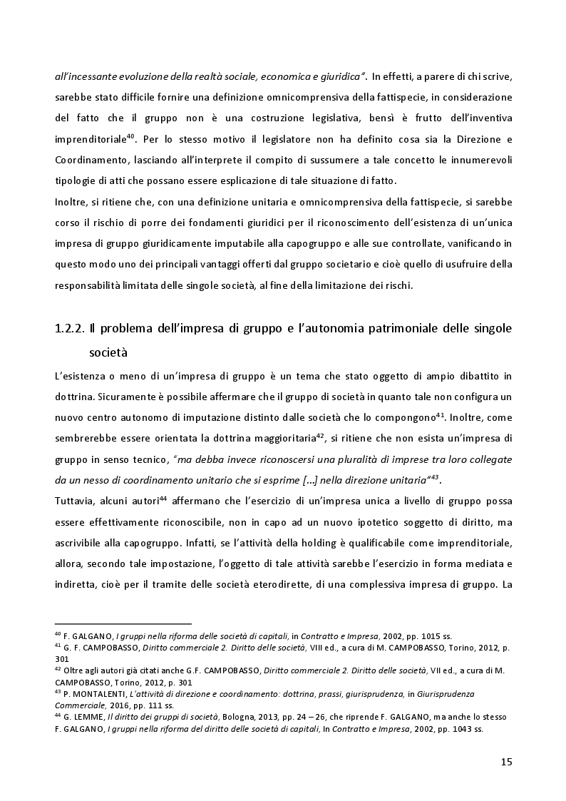 Anteprima della tesi: Gruppi societari e crisi d'impresa: profili penali, Pagina 6