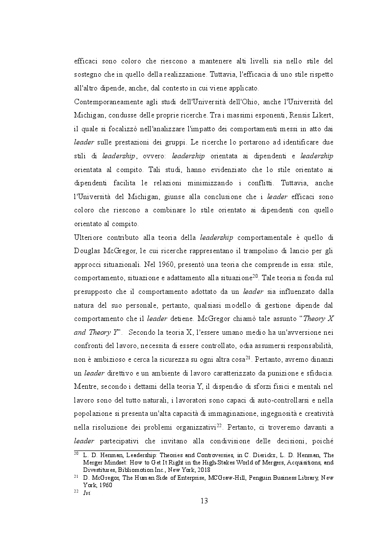 Estratto dalla tesi: Leadership Etica e Performance Organizzative