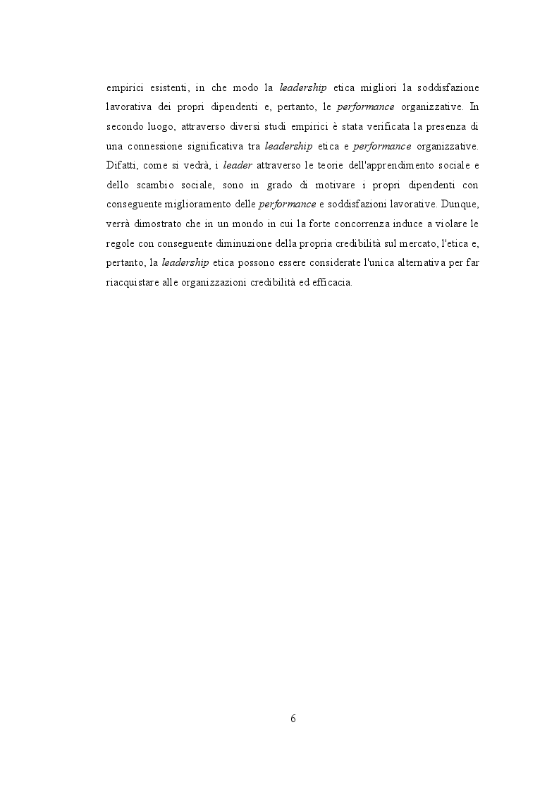 Anteprima della tesi: Leadership Etica e Performance Organizzative, Pagina 4