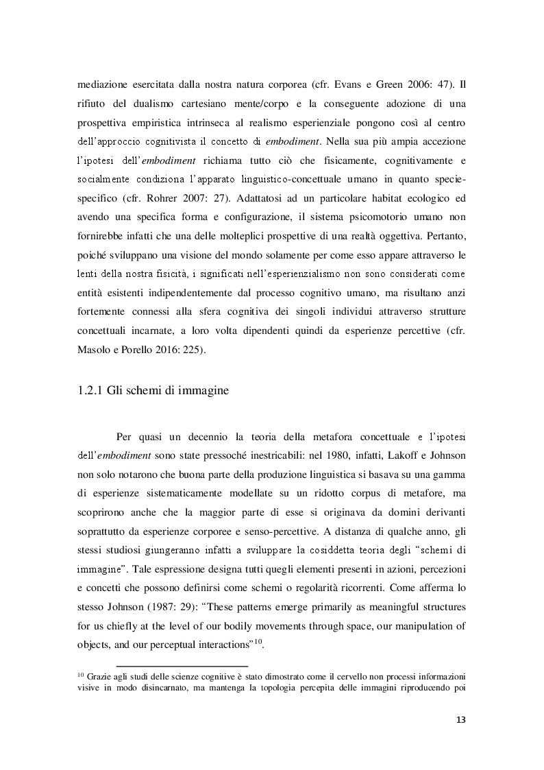 Anteprima della tesi: L'acqua e i liquidi nei sistemi metaforici: un'analisi in prospettiva cognitivista, Pagina 8