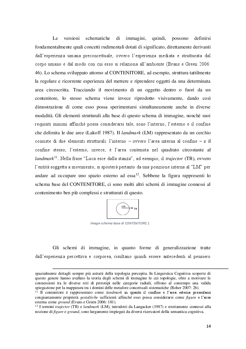Anteprima della tesi: L'acqua e i liquidi nei sistemi metaforici: un'analisi in prospettiva cognitivista, Pagina 9