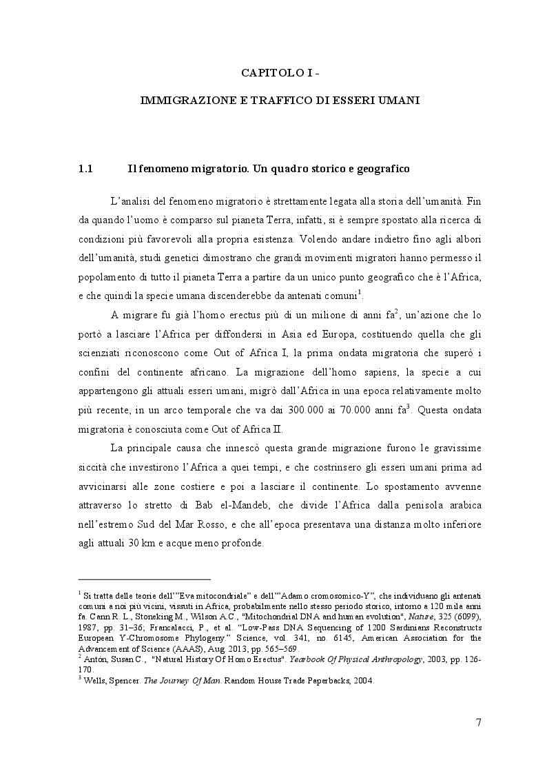 Anteprima della tesi: Il ruolo delle organizzazioni criminali nel traffico di esseri umani dall’Africa all’Europa. Il caso delle mafie nigeriane, Pagina 6