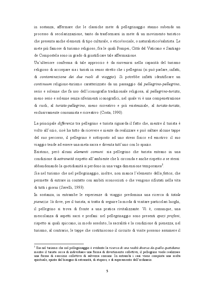 Anteprima della tesi: Nuove opportunità di sviluppo territoriale: il turismo di ritorno dei devoti di Sant'Alfio nella Sicilia orientale, Pagina 6
