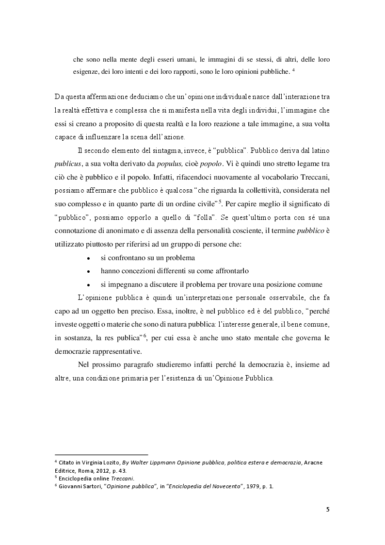 Anteprima della tesi: Opinione Pubblica e Politica Estera: un'analisi dell'orientamento della popolazione albanese in merito all'ingresso nell'Unione Europea, Pagina 6