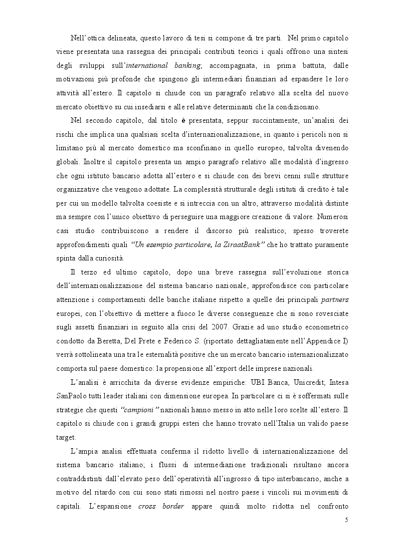 Anteprima della tesi: Il processo di internazionalizzazione degli istituti bancari, Pagina 3