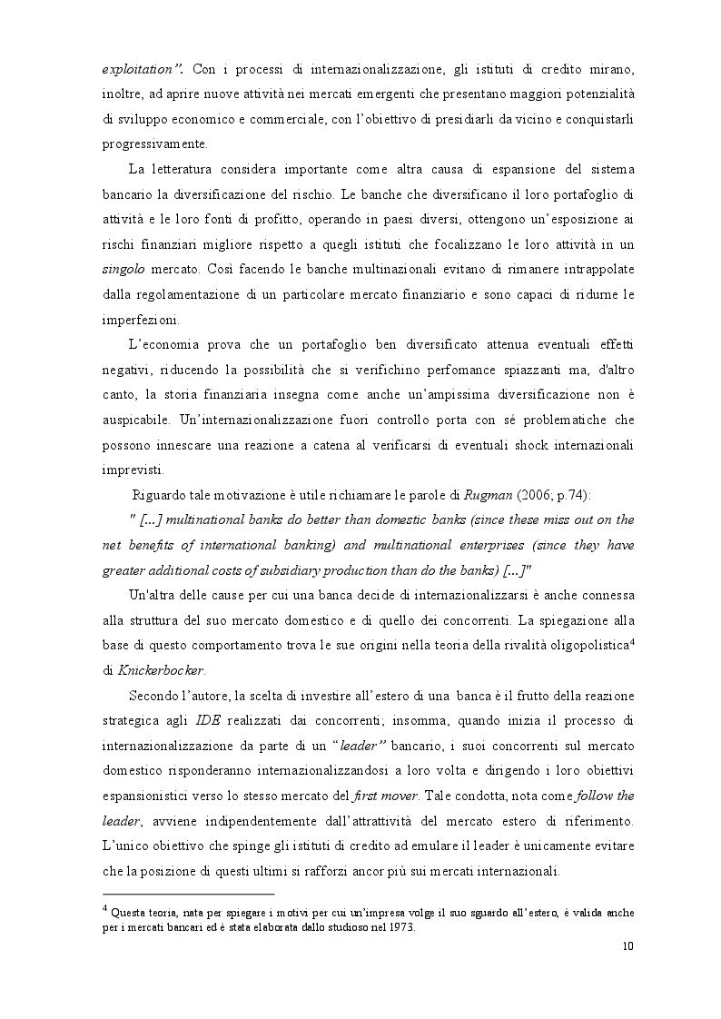 Anteprima della tesi: Il processo di internazionalizzazione degli istituti bancari, Pagina 8