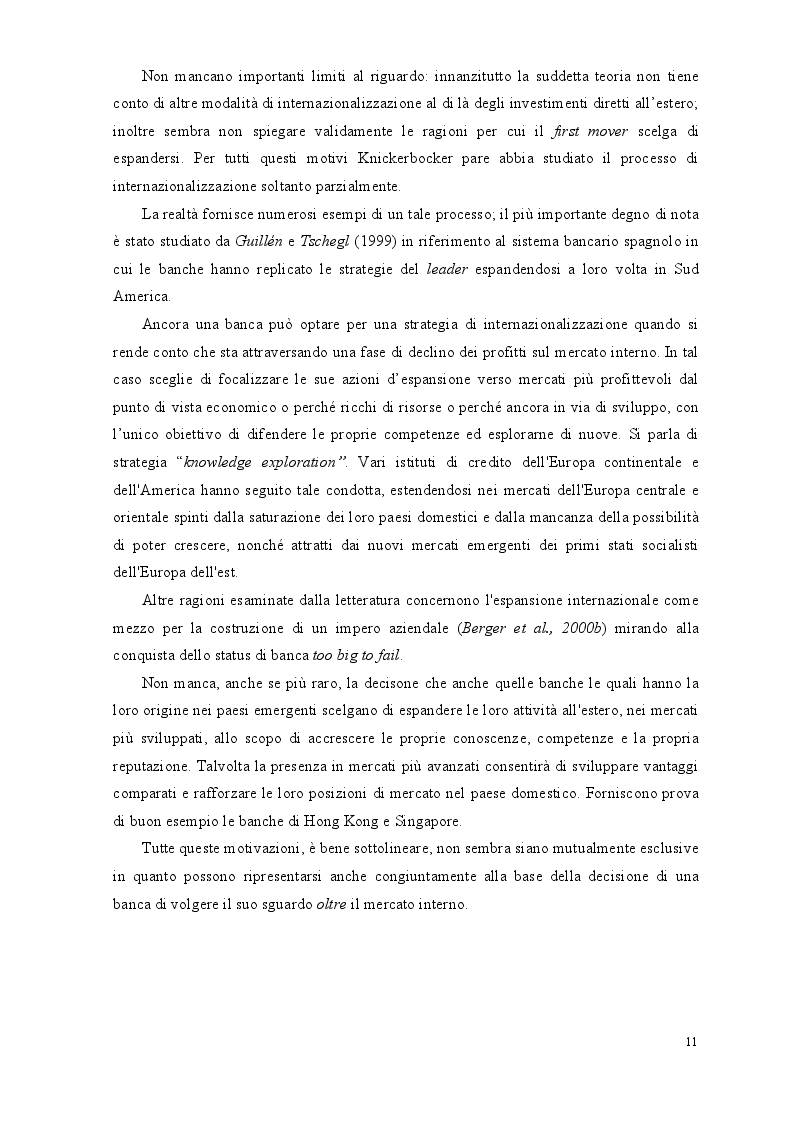Anteprima della tesi: Il processo di internazionalizzazione degli istituti bancari, Pagina 9