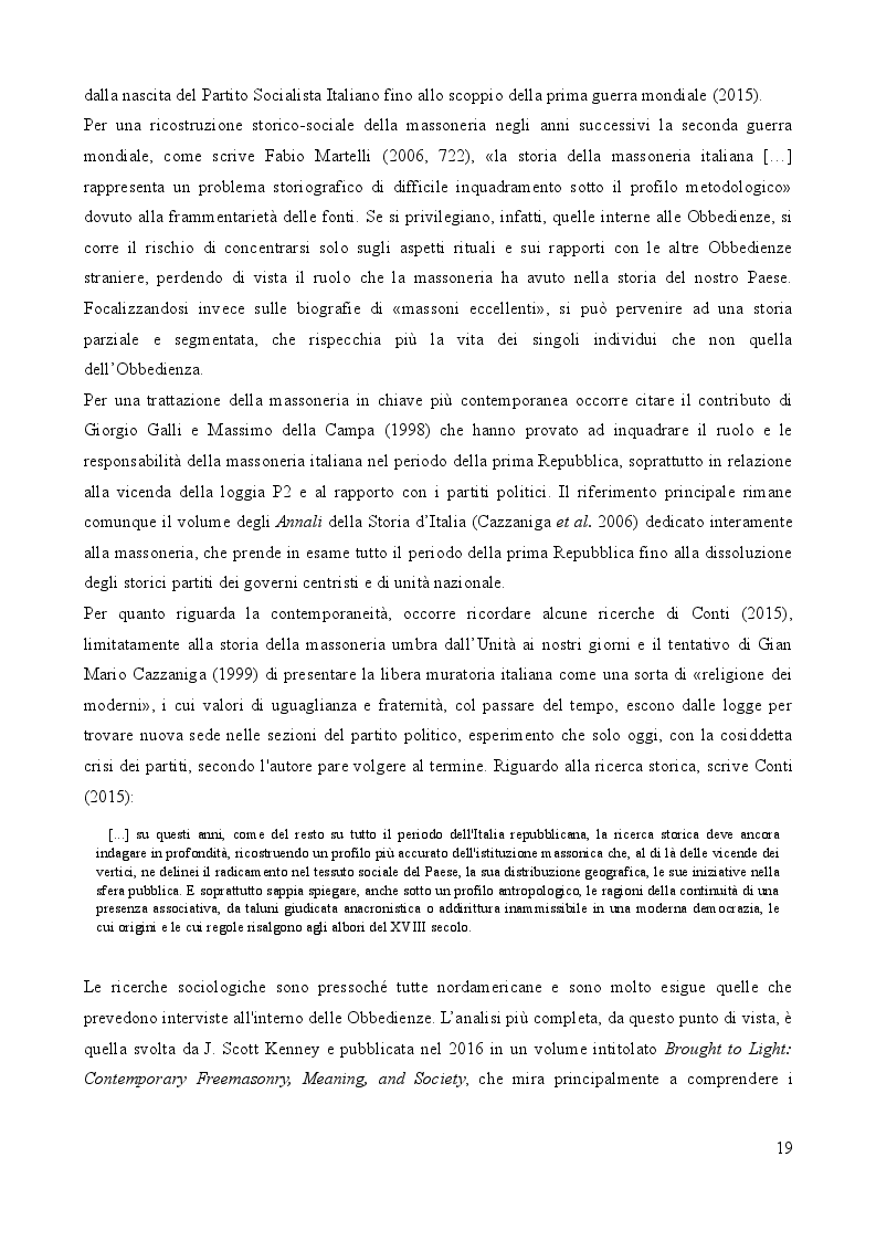 Estratto dalla tesi: Dentro la massoneria. Una ricerca sull'Obbedienza del Grande Oriente d'Italia