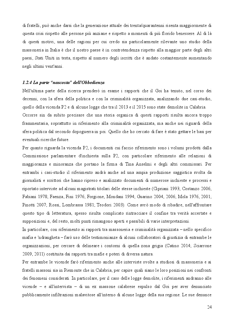 Anteprima della tesi: Dentro la massoneria. Una ricerca sull'Obbedienza del Grande Oriente d'Italia, Pagina 9