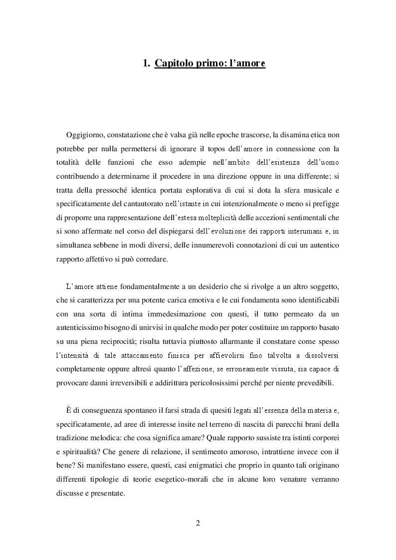 Anteprima della tesi: L'amore, il viaggio e la violenza: tra musica ed etica, Pagina 3
