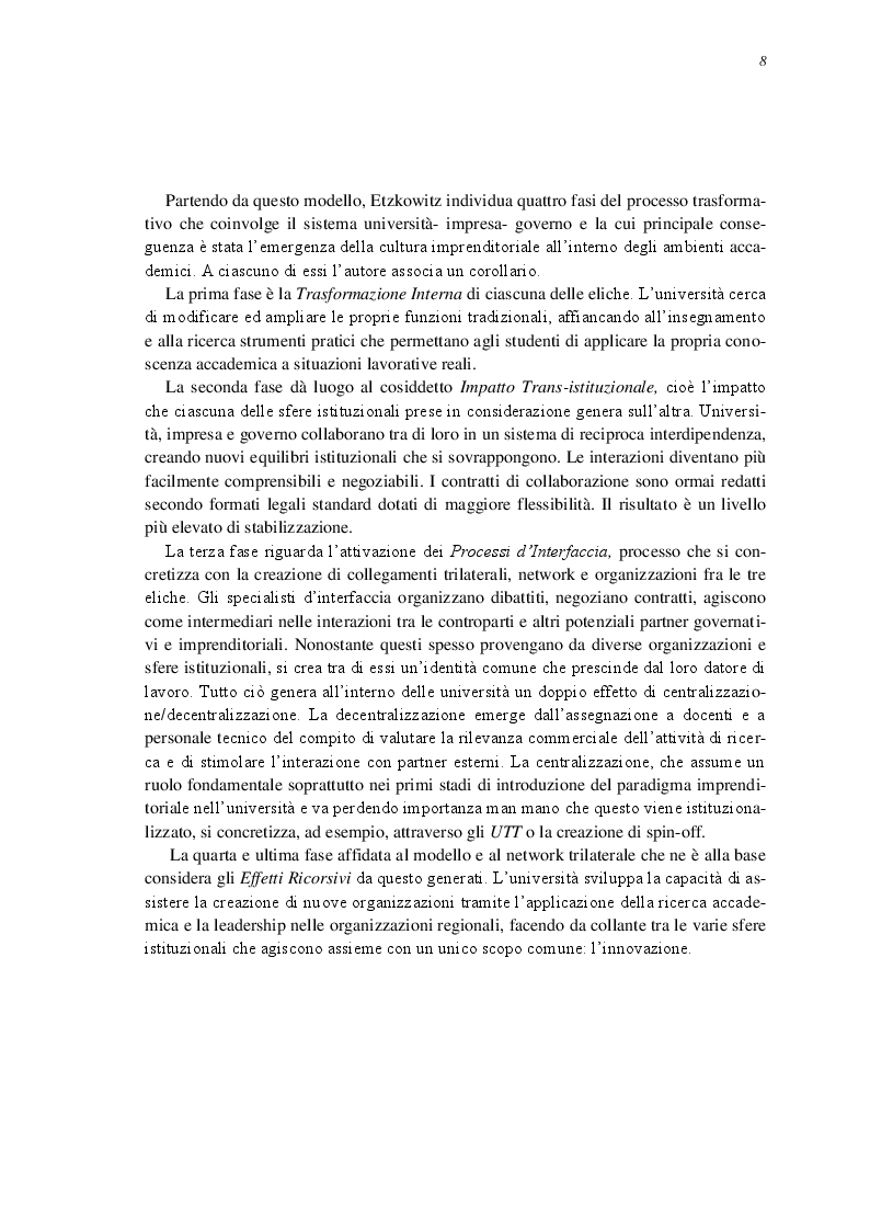 Anteprima della tesi: Entrepreneurial University: il processo di incubazione accademica di nuove imprese e i casi Mosaicoon e InformAmuse, Pagina 5