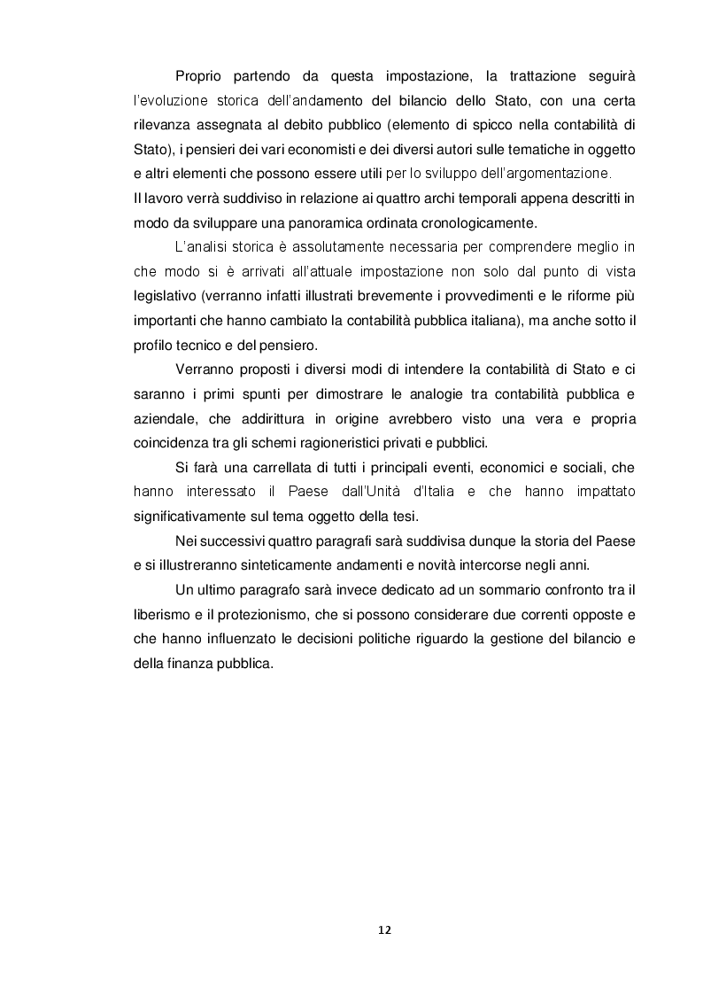 Anteprima della tesi: Analisi del bilancio dello Stato - Modello di conto economico riclassificato per il bilancio dello Stato ed analisi empirica sul ruolo del debito pubblico, Pagina 6
