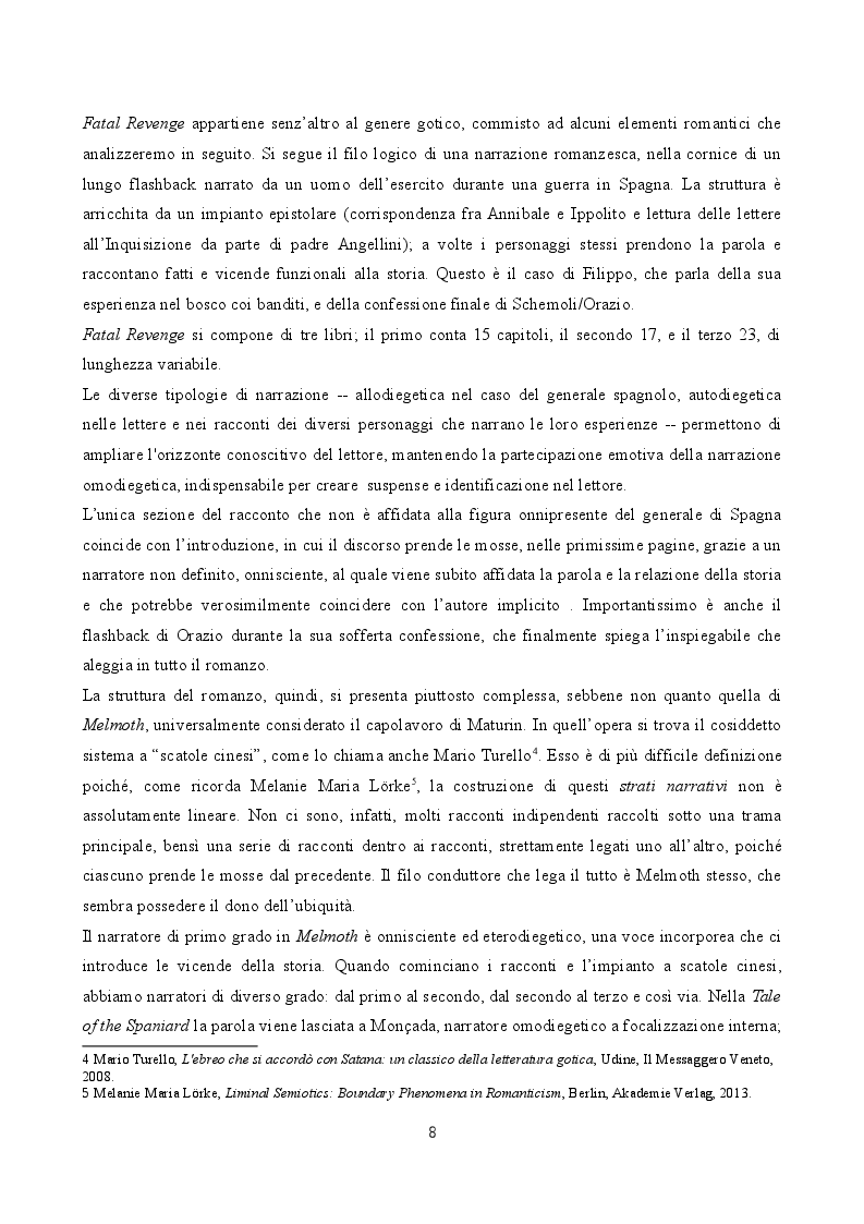Anteprima della tesi: Lo Sguardo del Viandante. Traduzione e commento di Fatal Revenge di Charles Robert Maturin, Pagina 6