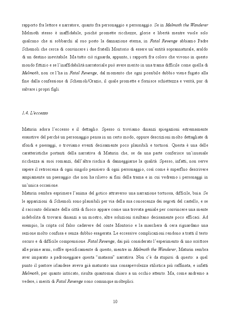 Anteprima della tesi: Lo Sguardo del Viandante. Traduzione e commento di Fatal Revenge di Charles Robert Maturin, Pagina 8