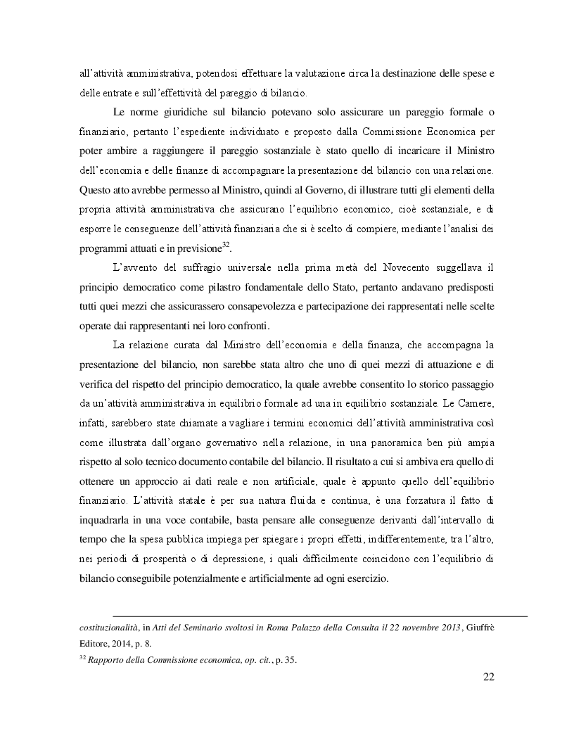 Estratto dalla tesi: La flessibilità del vincolo del pareggio di bilancio ai sensi dell'art. 81 della Costituzione