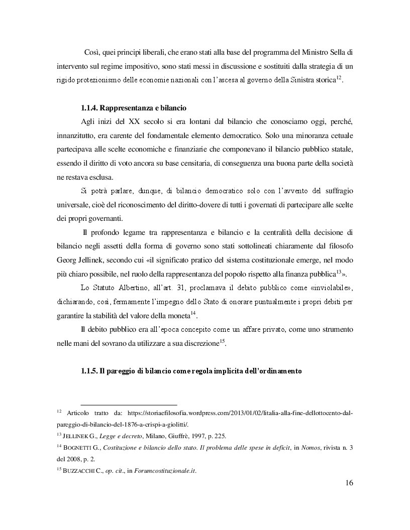 Anteprima della tesi: La flessibilità del vincolo del pareggio di bilancio ai sensi dell'art. 81 della Costituzione, Pagina 10