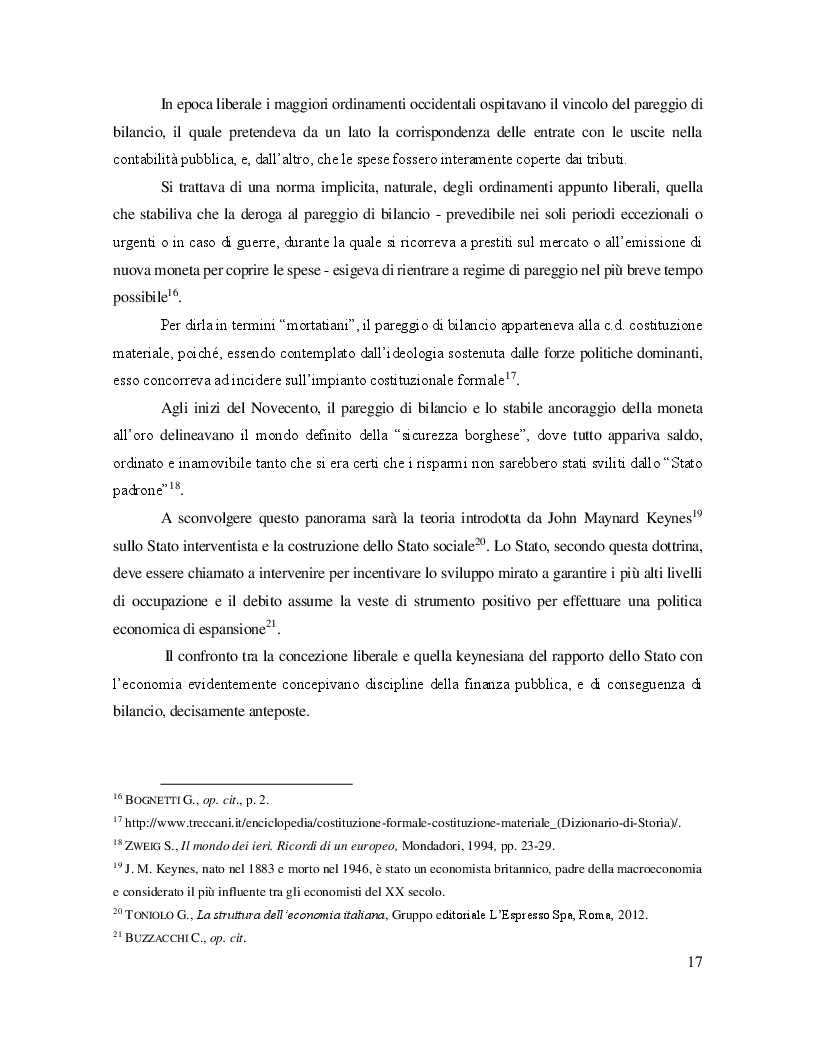 Anteprima della tesi: La flessibilità del vincolo del pareggio di bilancio ai sensi dell'art. 81 della Costituzione, Pagina 11