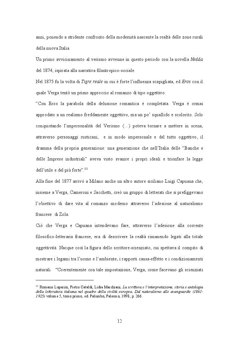 Anteprima della tesi: Ancora su Verga: il caso di ''Storia di una capinera'' da Romanzo a Sceneggiatura, Pagina 11