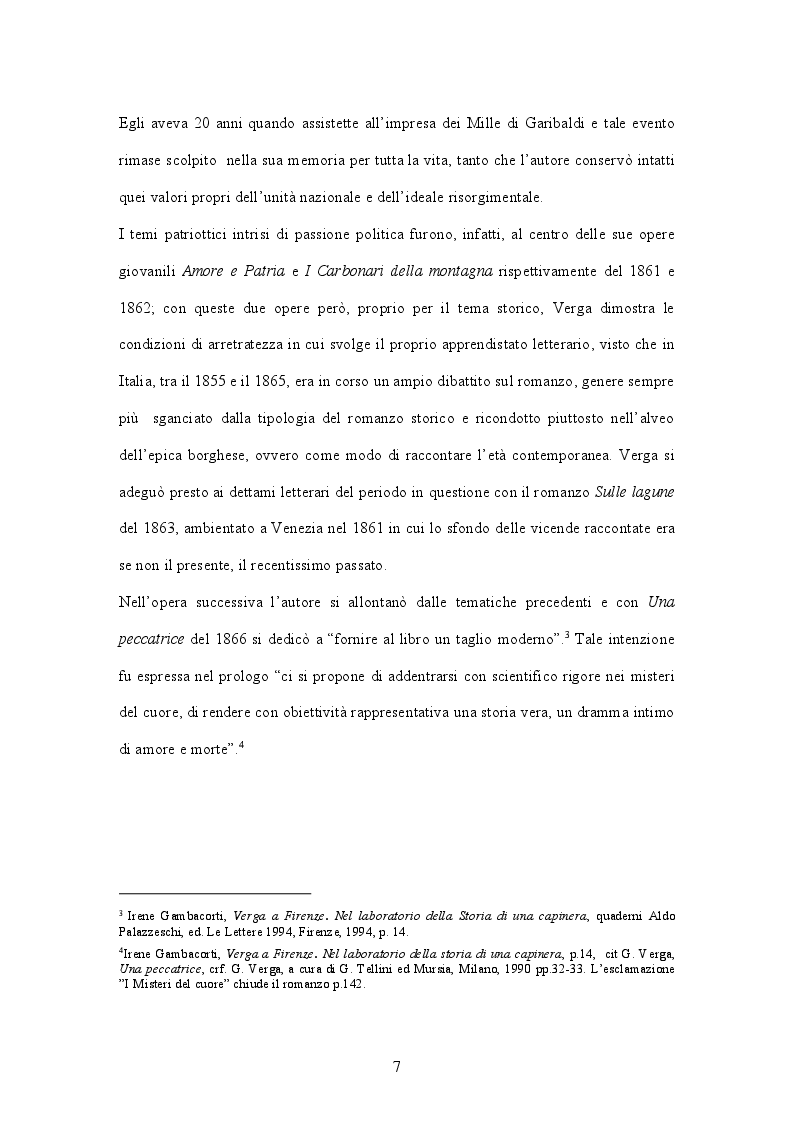 Anteprima della tesi: Ancora su Verga: il caso di ''Storia di una capinera'' da Romanzo a Sceneggiatura, Pagina 6
