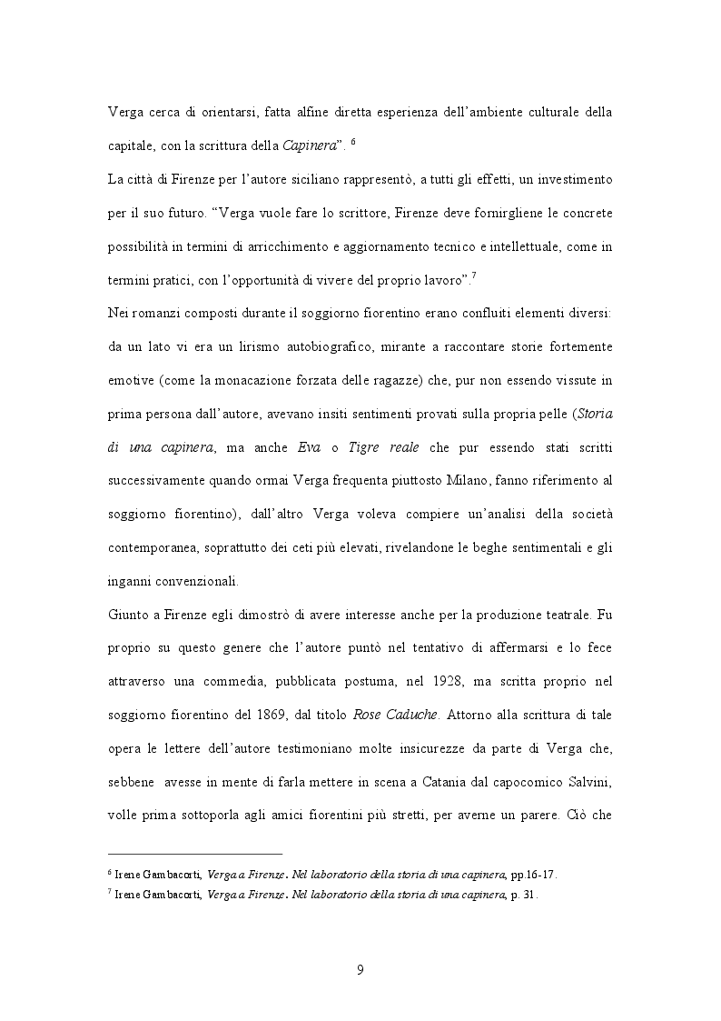 Anteprima della tesi: Ancora su Verga: il caso di ''Storia di una capinera'' da Romanzo a Sceneggiatura, Pagina 8