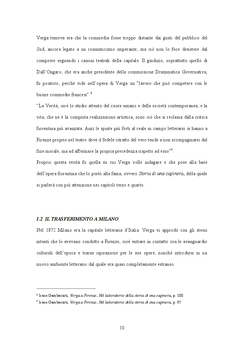 Anteprima della tesi: Ancora su Verga: il caso di ''Storia di una capinera'' da Romanzo a Sceneggiatura, Pagina 9