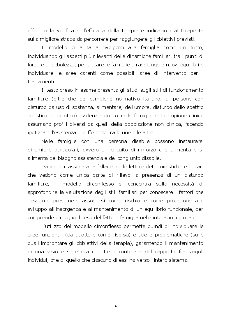 Anteprima della tesi: Il Modello Circonflesso di Olson. Una ricerca su famiglie con handicap, Pagina 3